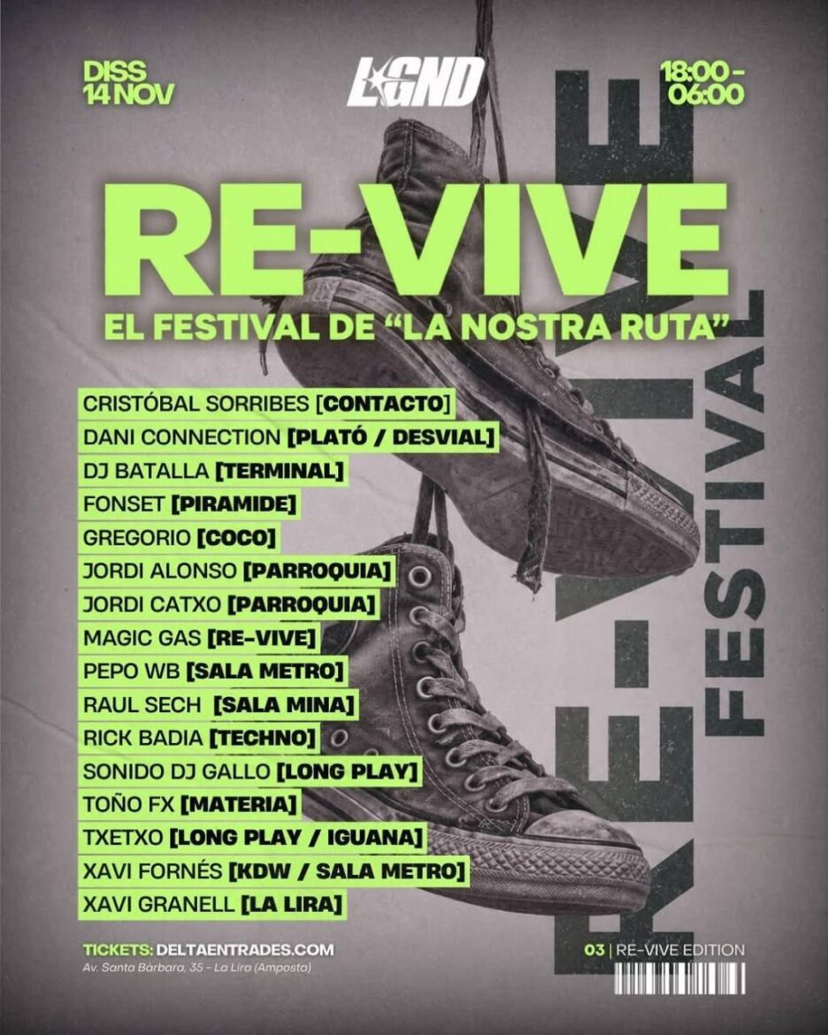 Cartel de RE-VIVE — EL FESTIVAL DE “LA NOSTRA RUTA”